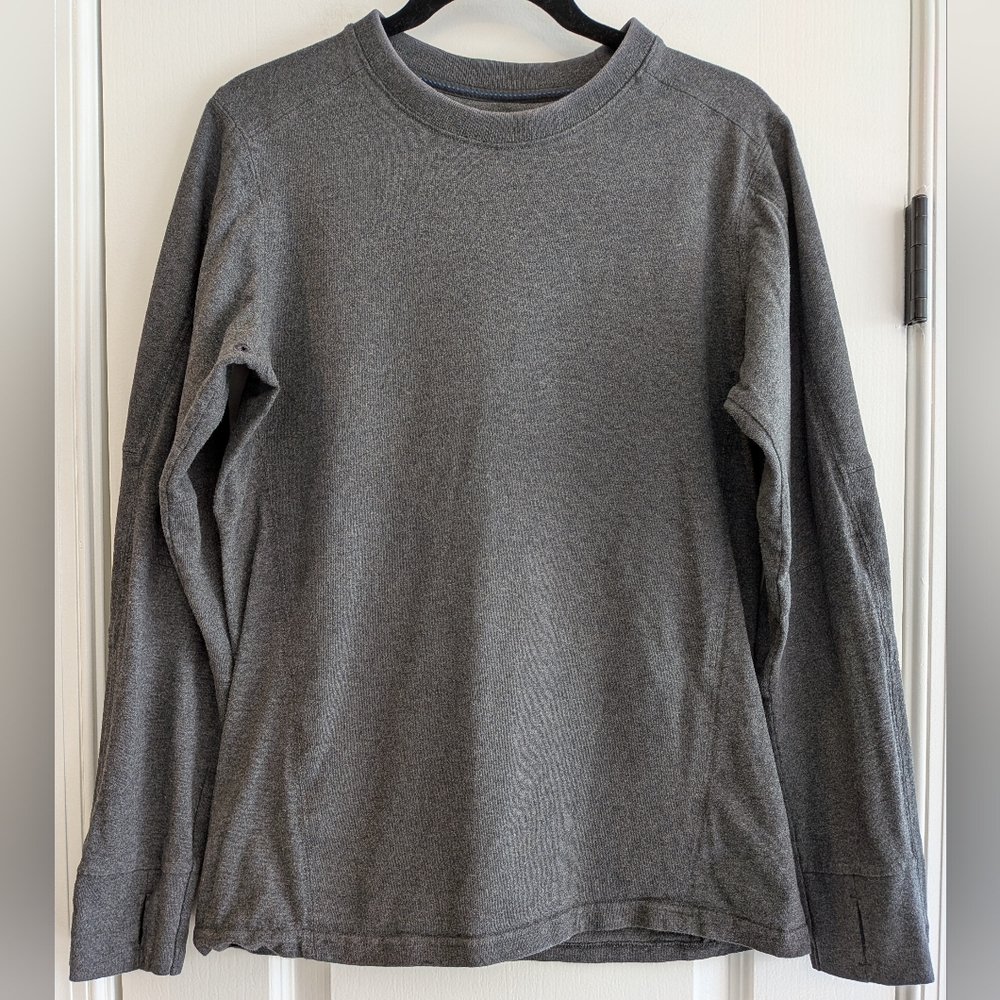 Kuhl Ace Pullover Charcoal Gray Organic Cotton Crewneck Long Sleeve Men's Size S - Picture 3 of 16